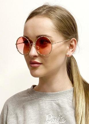 Стильні сонцезахисні окуляри з червоними лінзами к. 22312 фото