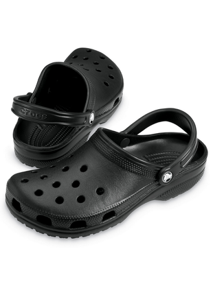 Сабо crocs classic clog кроксы класические черные 10001 black