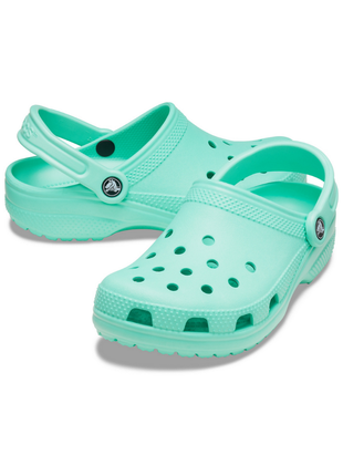 Сабо crocs classic clog кроксы классические мятно зеленые 10001 mint/green