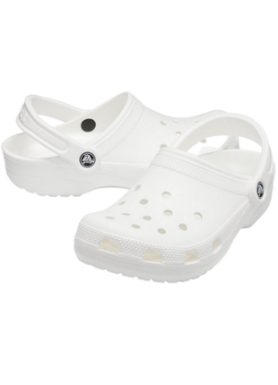 Сабо crocs classic clog кроксы классические белые 10001 white