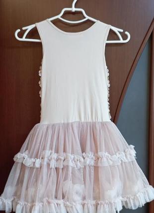 Платье tutu (туту), пудровое пышное платье для девочки2 фото