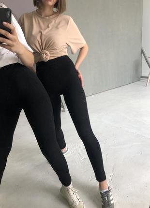 Безшовные лосины s-2xl для спорта и для дома черные на високой посадке 1+1=3