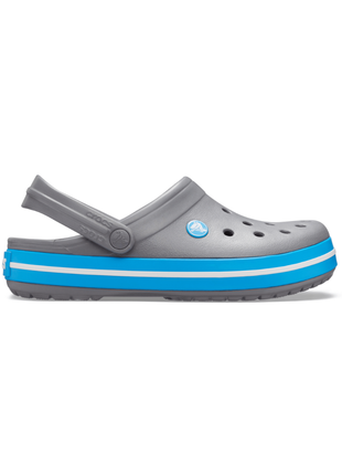 Сабо crocs crocband clog кроксы серые с синим 11016-07w-m10/w12 charcoal/ocean3 фото