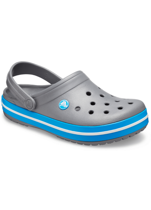 Сабо crocs crocband clog кроксы серые с синим 11016-07w-m10/w12 charcoal/ocean2 фото