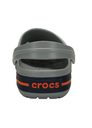 Женские сабо crocs crocband кроксы серые 11016-01ulight grey/navy6 фото