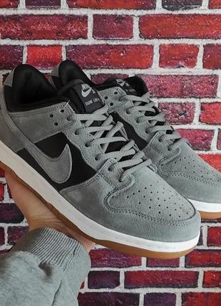 Кросівки nike sb dunk low grey black