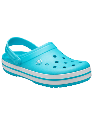 Женские сабо crocs crocband кроксы голубые 11016 pool2 фото