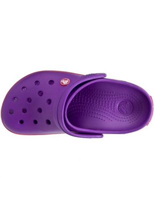 Женские сабо crocs crocband clog кроксы фиолетовые с красным 11016 purple/candy/pink4 фото