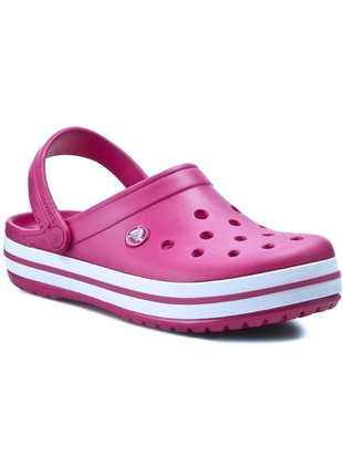 Женские сабо crocs crocband clog кроксы малиновые 11016 raspberry2 фото