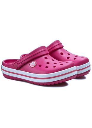 Жіночі сабо crocs crocband clog крокси малинові 11016 raspberry