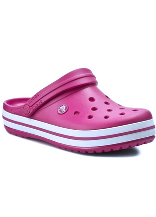 Женские сабо crocs crocband clog кроксы малиновые 11016 raspberry3 фото