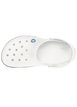 Женские сабо crocs crocband clog кроксы белые 11016-100 white3 фото