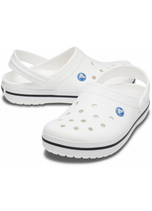 Жіночі сабо crocs crocband clog крокси білі 11016-100 white