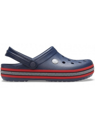 Сабо crocs crocband clog кроксы темно-синие 206594-0gv zipper bang navy3 фото