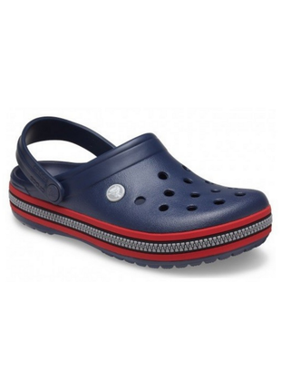 Сабо crocs crocband clog кроксы темно-синие 206594-0gv zipper bang navy2 фото