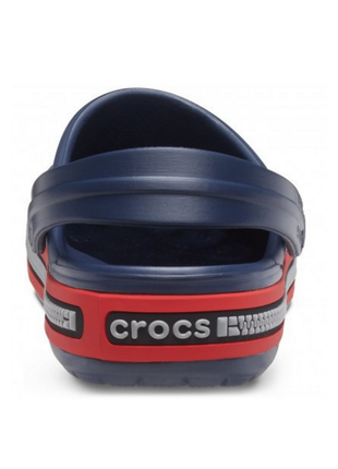 Сабо crocs crocband clog кроксы темно-синие 206594-0gv zipper bang navy6 фото
