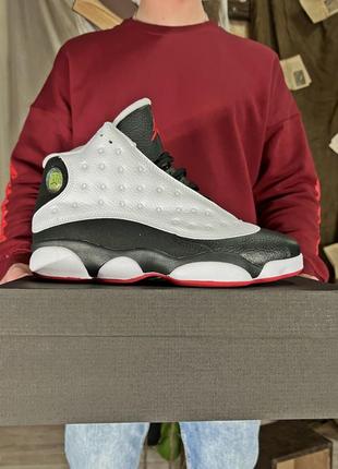 Кросівки nike air jordan 13 retro white black9 фото