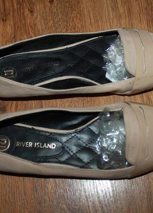Балетки текстильные бежевые острый нос river island 36-37р. (23см)