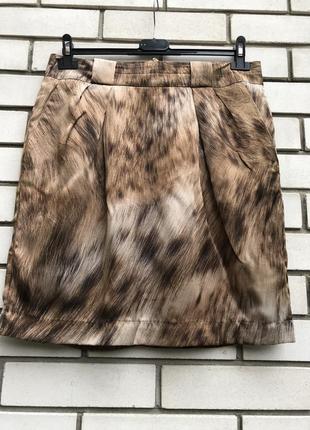 Шелковая юбка животный принт marc cain,оригинал
