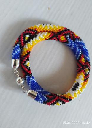 Джгут намисто з чеського бісеру 10."сонячний"