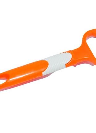 Ніж економка для чищення овочів з зубчиками paring knife orange1 фото