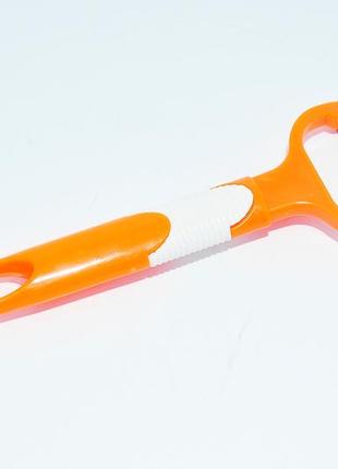 Ніж економка для чищення овочів з зубчиками paring knife orange4 фото