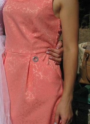 Платье нарядное турция stefano персик размер s1 фото