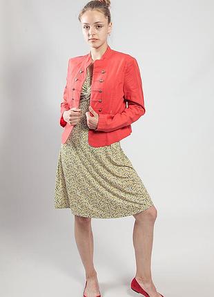 Піджак жіночий короткий весна-літо кораловий camaieu розмір-м