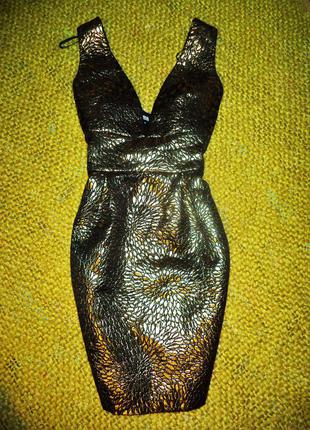 Великолепное роскошное вечернее платье футляр- магия золота.скидка до конца недели