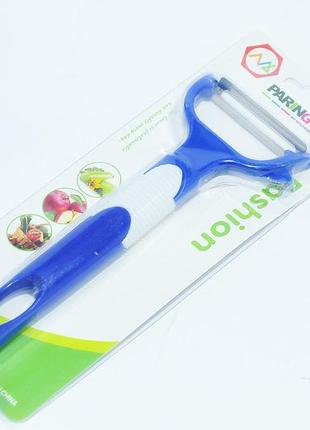 Ніж економка для чищення овочів з зубчиками paring knife blue2 фото