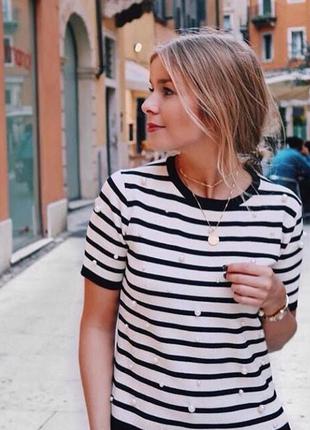 Топ с бусинами, жемчужинами s