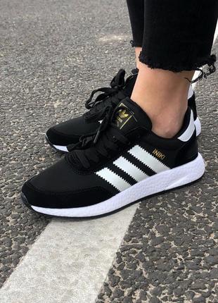Жіночі кросівки adidas iniki black🔺 адідас иники чорні