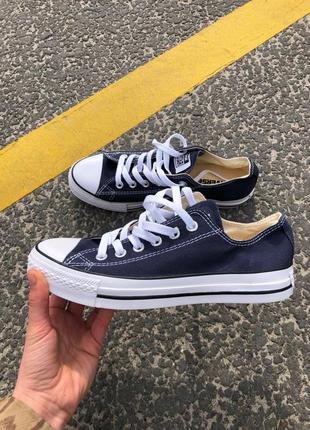 Converse low navy blue жіночі кеди конверси