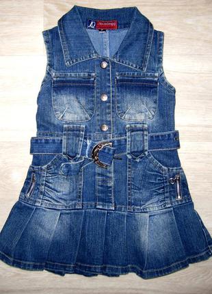 Сарафан джинсовый для девочки размер 92-98