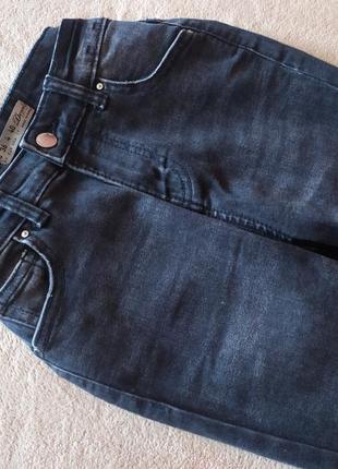 Якісні базові укорочені стрейчеві джинси скінні висока талія3 фото