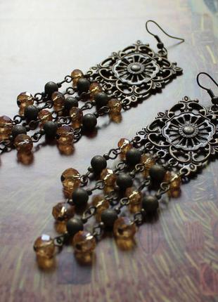 Серьги "бронза"