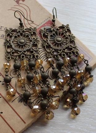 Серьги "бронза"