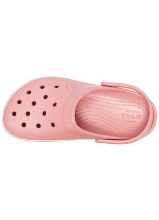 Женские сабо crocs crocband platform clog кроксы на платформе розовые 205434-6ph blossom4 фото