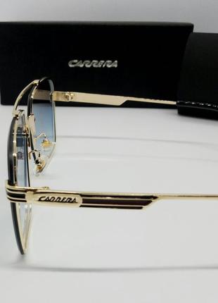 Carrera стильні чоловічі сонцезахисні окуляри блакитний градієнт в золотому металі4 фото