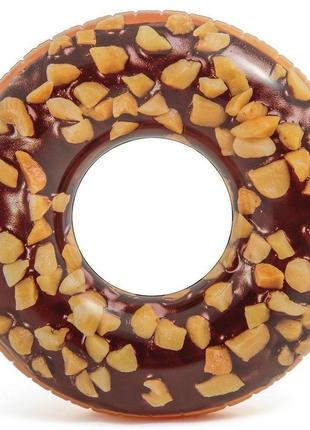 Надувной круг пончик шоколадный1 фото