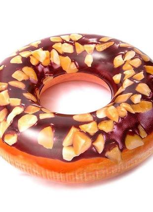 Надувной круг пончик шоколадный2 фото