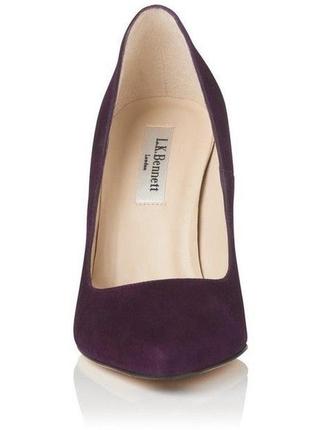 Victoria’s secret l.k.bennett dark violet heels suede satin pip toe туфли