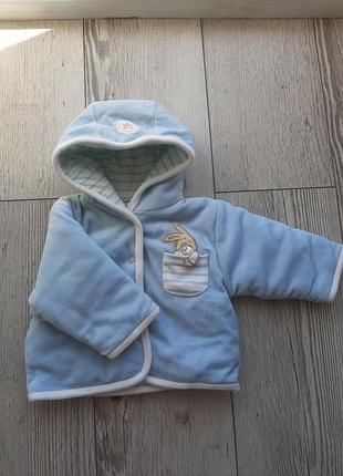 Кофта куртка утепленная с капюшоном на весну осень