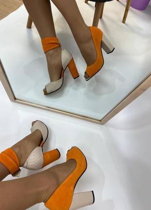 Эксклюзивные туфли из натуральной итальянской кожи и замша5 фото