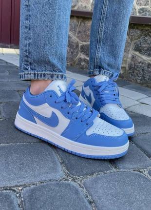 Кроссовки air jordan 1 low blue кросівки
