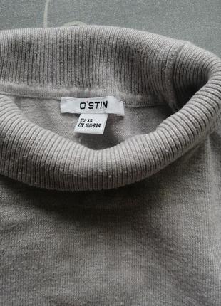 Светло-серый свитер-водолазка ostin3 фото