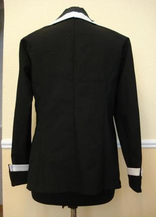 Удлиненный приталенный пиджак в полоску2 фото
