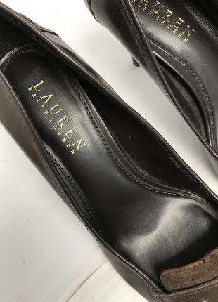 Шкіряні туфлі лодочки ralph lauren6 фото