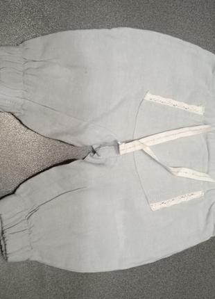 Льняные летние штанишки, бренду lupilu2 фото