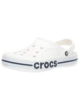 Кроксы сабо crocs bayaband clog white, кроксы унисекс